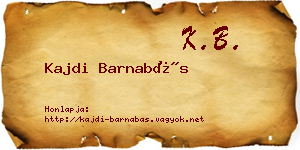 Kajdi Barnabás névjegykártya
